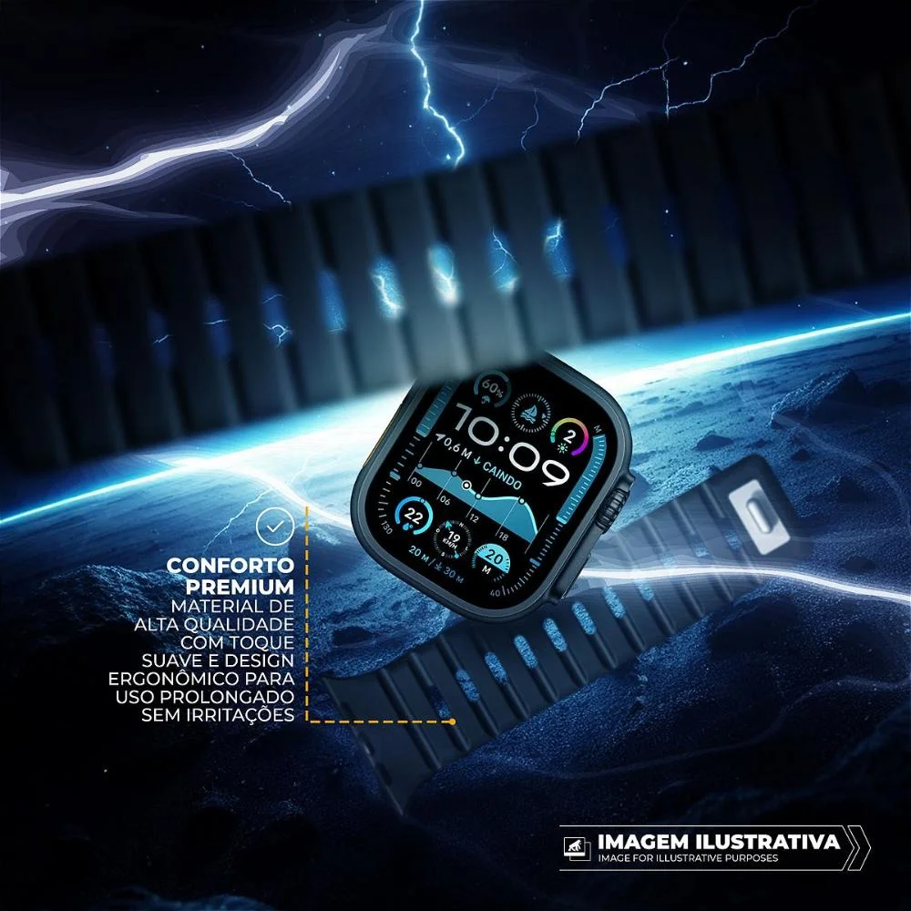Imagem 3 de 5 do produto Multiira Para Apple Watch 42 / 44 / 45 / 49mm - Discovery Magnética - Cor - Gshield