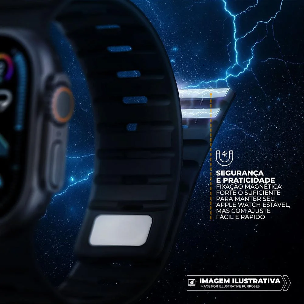 Imagem 4 de 5 do produto Multiira Para Apple Watch 42 / 44 / 45 / 49mm - Discovery Magnética - Cor - Gshield