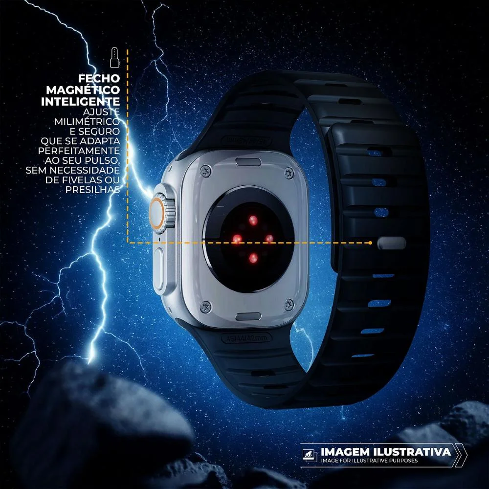 Imagem 5 de 5 do produto Multiira Para Apple Watch 42 / 44 / 45 / 49mm - Discovery Magnética - Cor - Gshield