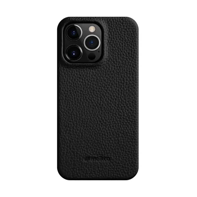 Capa De Couro Para Iphone 13 Pro - Preto