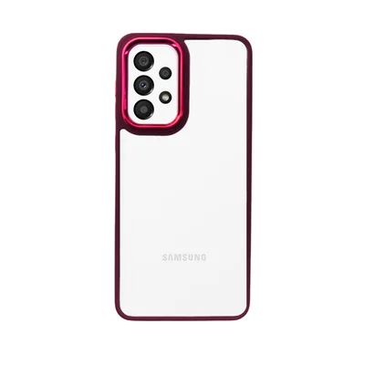 Capa Fashion Moldura Metálica Para A33 Cor:vinho