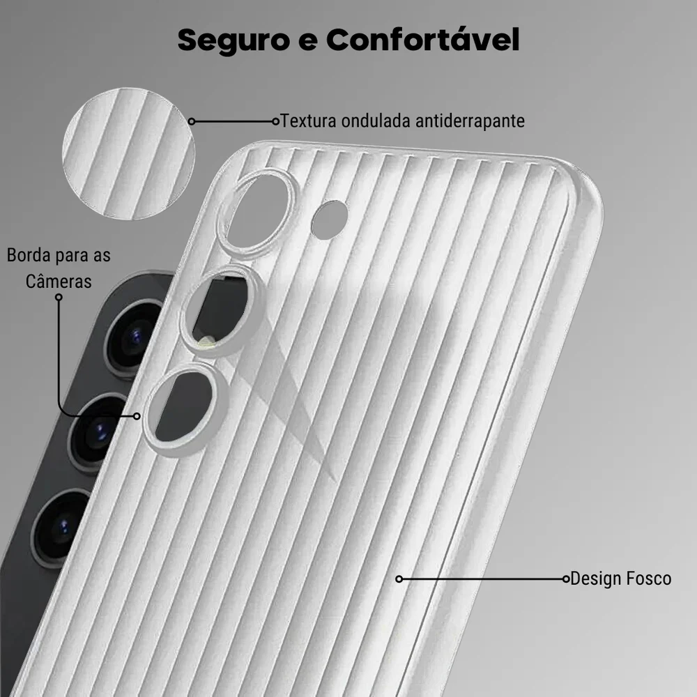 Imagem 3 de 5 do produto Capa Ondulada Para Galaxy S24 Plus - Branco