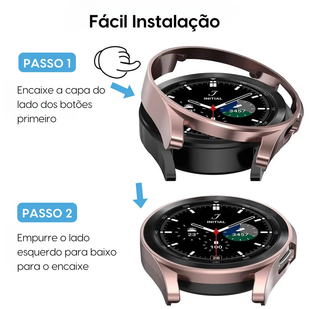 Imagem 3 de 5 do produto Capa Bumper Para Galaxy Watch 7  - Prata Tamanho:44mm