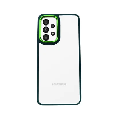 Capa Fashion Moldura Metálica Para A33 Cor:verde