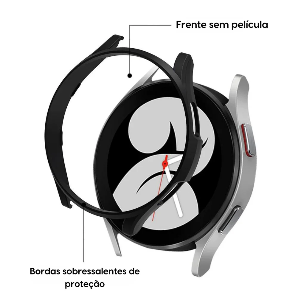 Imagem 2 de 5 do produto Capa Bumper Para Galaxy Watch 7  - Prata Tamanho:40mm