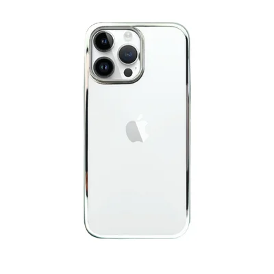 Capa New Skin Metálico Para Iphone 14 Pro Max Cor:prata