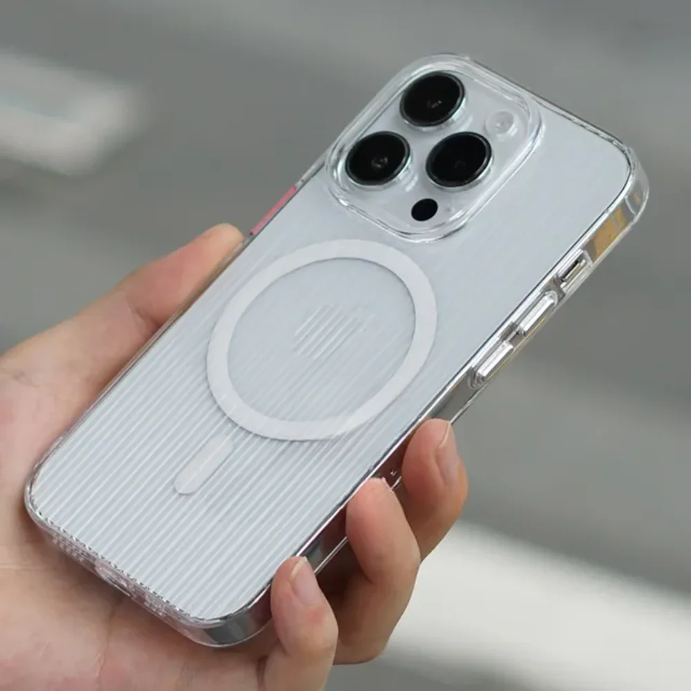 Imagem 2 de 3 do produto Capa Transparente Ondulado Rígida Para Iphone 15