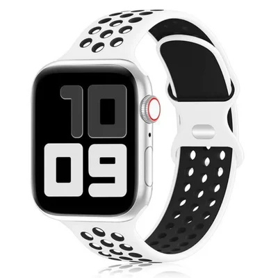 Multiira De Silicone Esportiva Para Apple Watch - Branco Tamanho:38/40/41mm