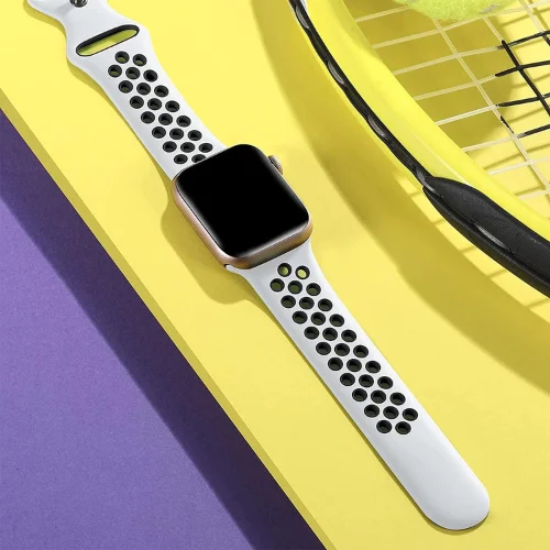 Imagem 3 de 5 do produto Multiira De Silicone Esportiva Para Apple Watch - Preto Tamanho:38/40/41mm