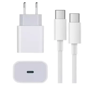 Kit Carregador Cabo E Fonte Turbo Tipo C Para Android E Iphone 15 E 16