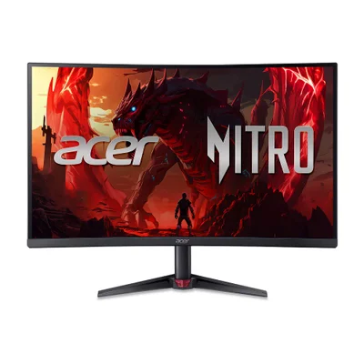 Monitor Gamer Acer Nitro 31.5" Curvo Wide, Quad HD, LED, 180Hz, VA, 2ms - Ed323qu P2b - Um.Je3aa.202