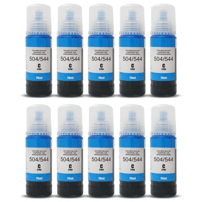 Refil Tinta Ciano Para Impressão 70ml - 20 Unidades