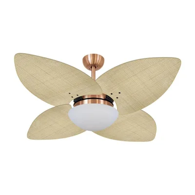 Ventilador De Teto Dormamu Cobre 4 Pés Palmae Natural 110v