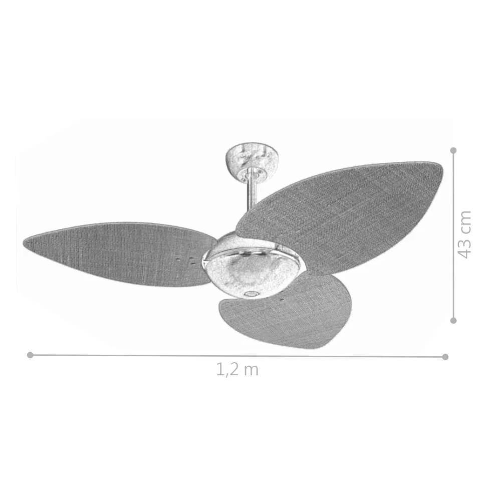 Imagem 2 de 2 do produto Ventilador De Teto Dormamu Cobre Office 3 Pás Rádica Imbuia 220v