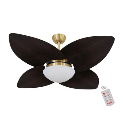 Ventilador De Teto Dormamu Dourado 4 Pás 110v Com Controle