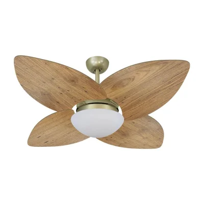 Ventilador De Teto Dormamu Gold 4 Pás Rádica Freijó 110v