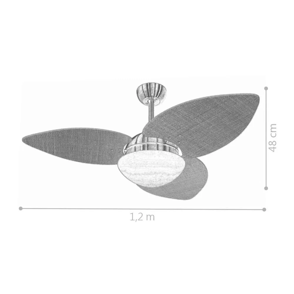 Ventilador De Teto Dormamu Cobre 3 Pás Palmae Natural 127v Com Controle Ventilador De Teto Dormamu Cobre 3 Pás Palmae Natural 127v Com Controle
