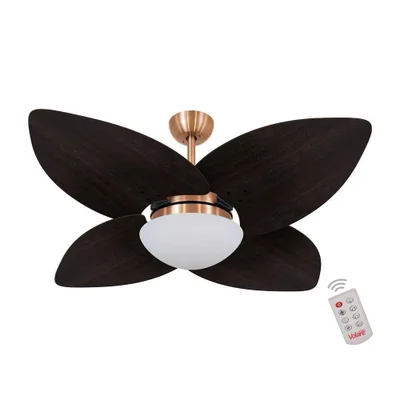 Ventilador De Teto Dormamu Cobre 4 Pás 110v Com Controle