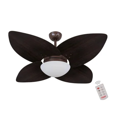 Ventilador De Teto Dormamu Café 4 Pás 220v Com Controle