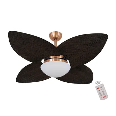 Ventilador De Teto Dormamu Cobre 4 Pás Palmae 220v Com Controle