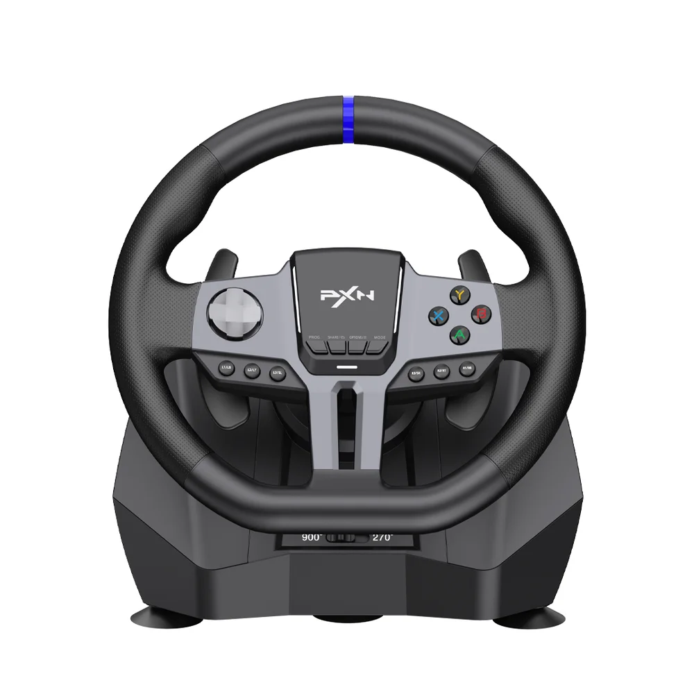 Imagem 4 de 5 do produto Kit Volante Gamer Pxn V9 Gen2 Com Pedais Câmbio Manual  900° Vibração Compatível PC