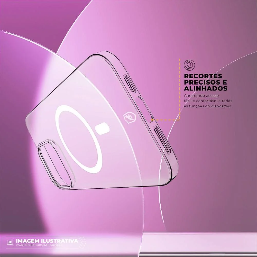 Imagem 3 de 5 do produto Capa Para Iphone 15 - Crystal Slim Magsafe  Gshield