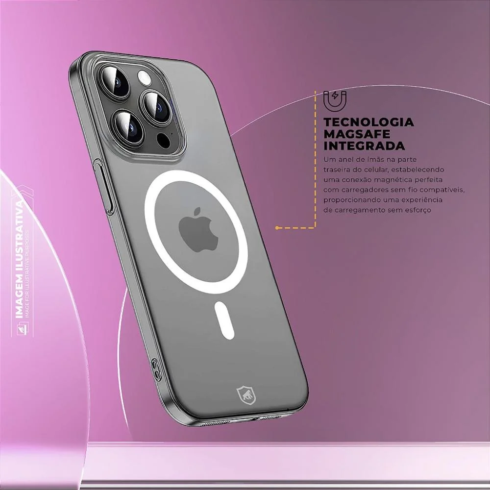 Imagem 5 de 5 do produto Capa Para Iphone 15 - Crystal Slim Magsafe  Gshield