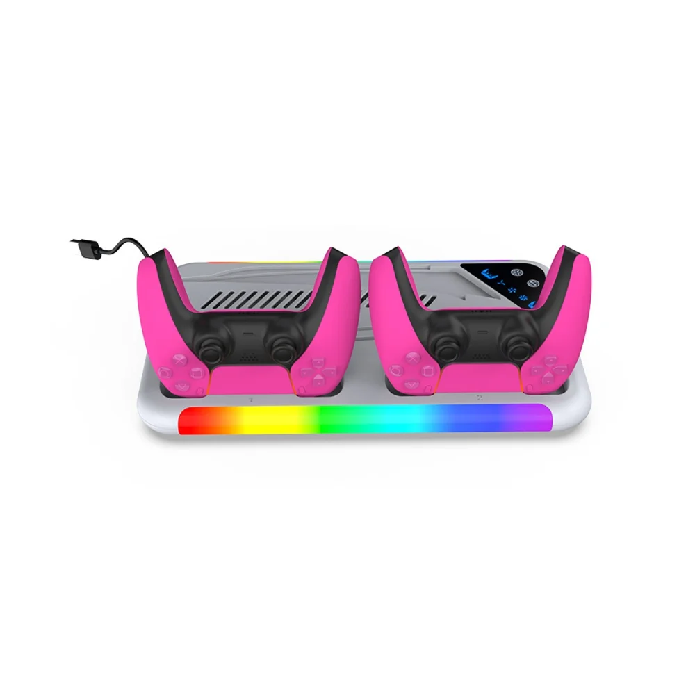 Imagem 3 de 5 do produto Suporte Cooler Carregador De Controle + Porta Jogo Para Ps5