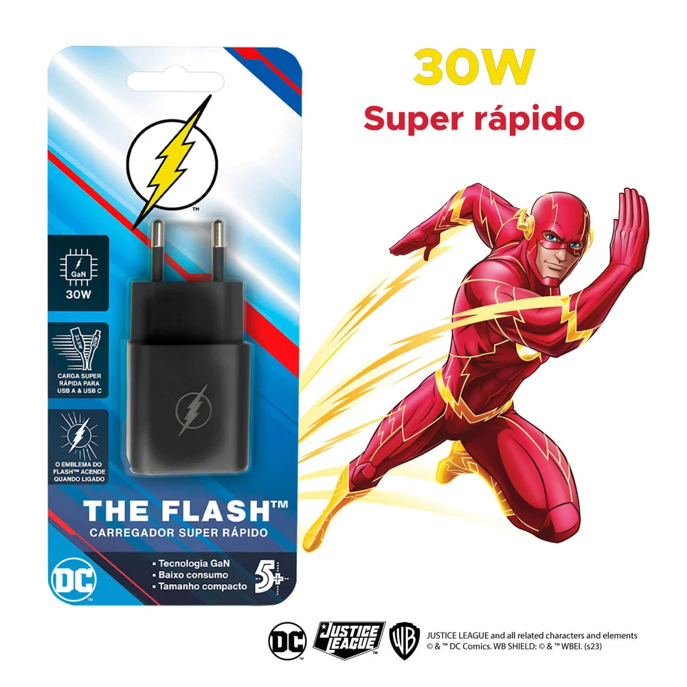 Imagem 3 de 5 do produto Carregador Gan 30w Flash E Cabo Usb A X Lightning Batman