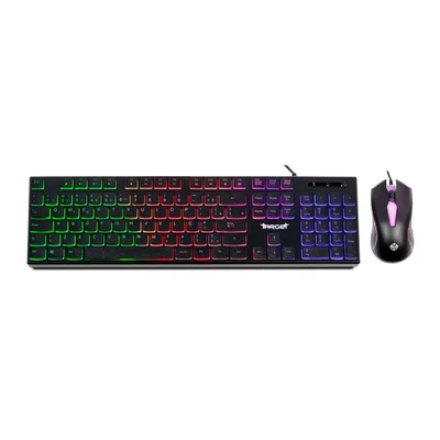 Kit Teclado E Mouse Tgt Leopard 2 Rainbow 1200dpi Abnt2 Preto - Tgt-lp2-rbw01