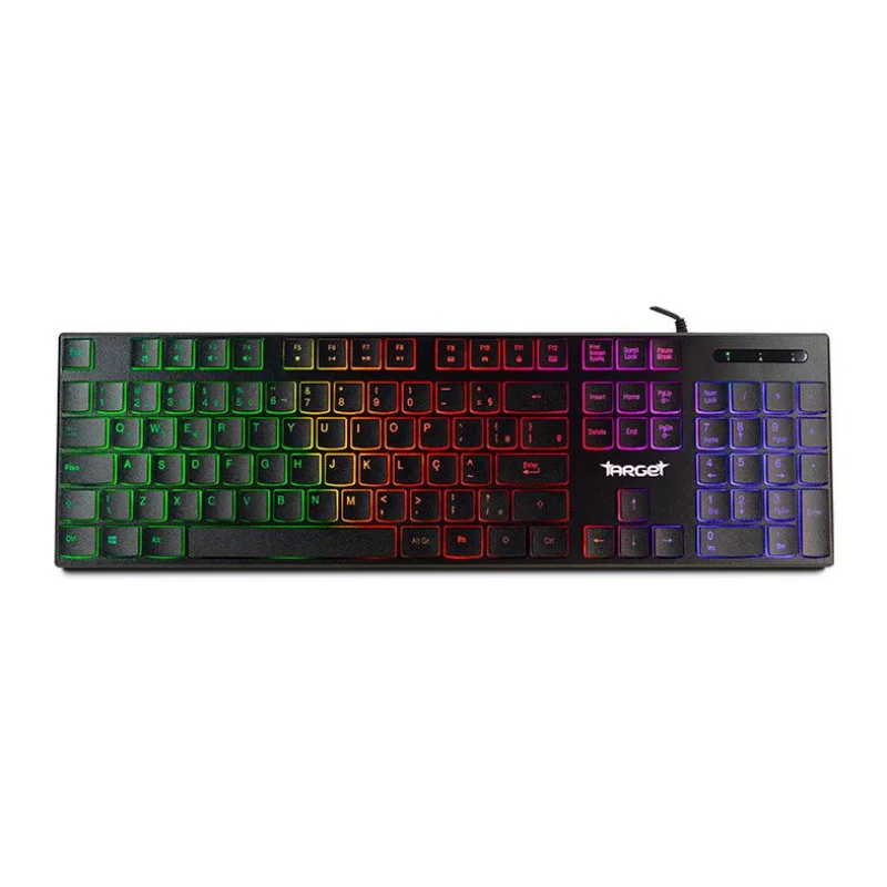 Imagem 2 de 5 do produto Kit Teclado E Mouse Tgt Leopard 2 Rainbow 1200dpi Abnt2 Preto - Tgt-lp2-rbw01