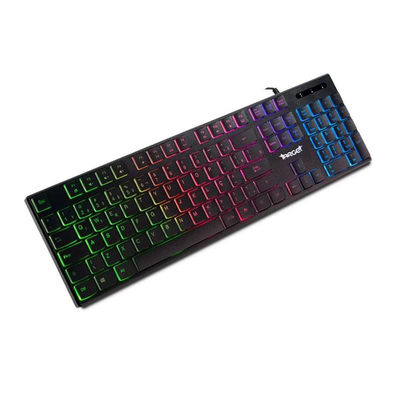 Imagem 3 de 5 do produto Kit Teclado E Mouse Tgt Leopard 2 Rainbow 1200dpi Abnt2 Preto - Tgt-lp2-rbw01