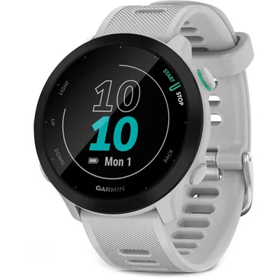 Relógio Garmin Forerunner 55 Branco Com Monitor Cardíaco De Pulso E Gps