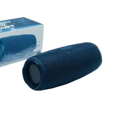 Caixa De Som Portatil Charce 5 Azul Com 22cm E Bluetooth