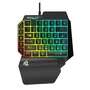 Teclado Gamer Knup Kp-te133 Single Hand LED Rainbow