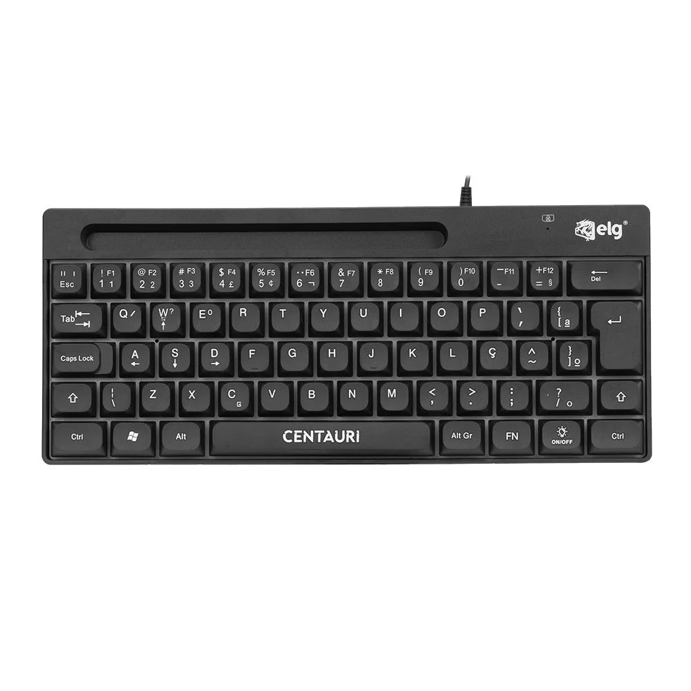 Teclado Gamer Centauri Mini, 67 Teclas Membrana, Iluminação RGB, Anti-ghosting, Abnt2, Preto, Tgct, Elg Teclado Gamer Centauri Mini, 67 Teclas Membrana, Iluminação RGB, Anti-ghosting, Abnt2, Preto, Tgct, Elg