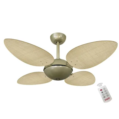 Ventilador Volare Off P Palmae Natural 220v Controle Remoto