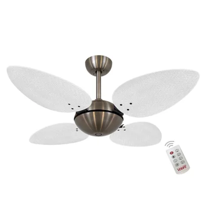 Ventilador Volare Off P Palmae Branco 220v E Controle Remoto