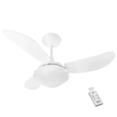 Ventilador Veneza 3 Pás 110v Branco E Controle
