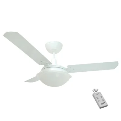 Ventilador Unions Branco 220v 3 Pás Branca E Controle