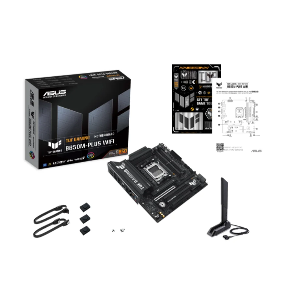Imagem 2 de 5 do produto Placa-mãe Asus Tuf Gaming B850m-plus Wifi Matx, Am5, Ddr5, PCie 5.0, Wi-fi 6e