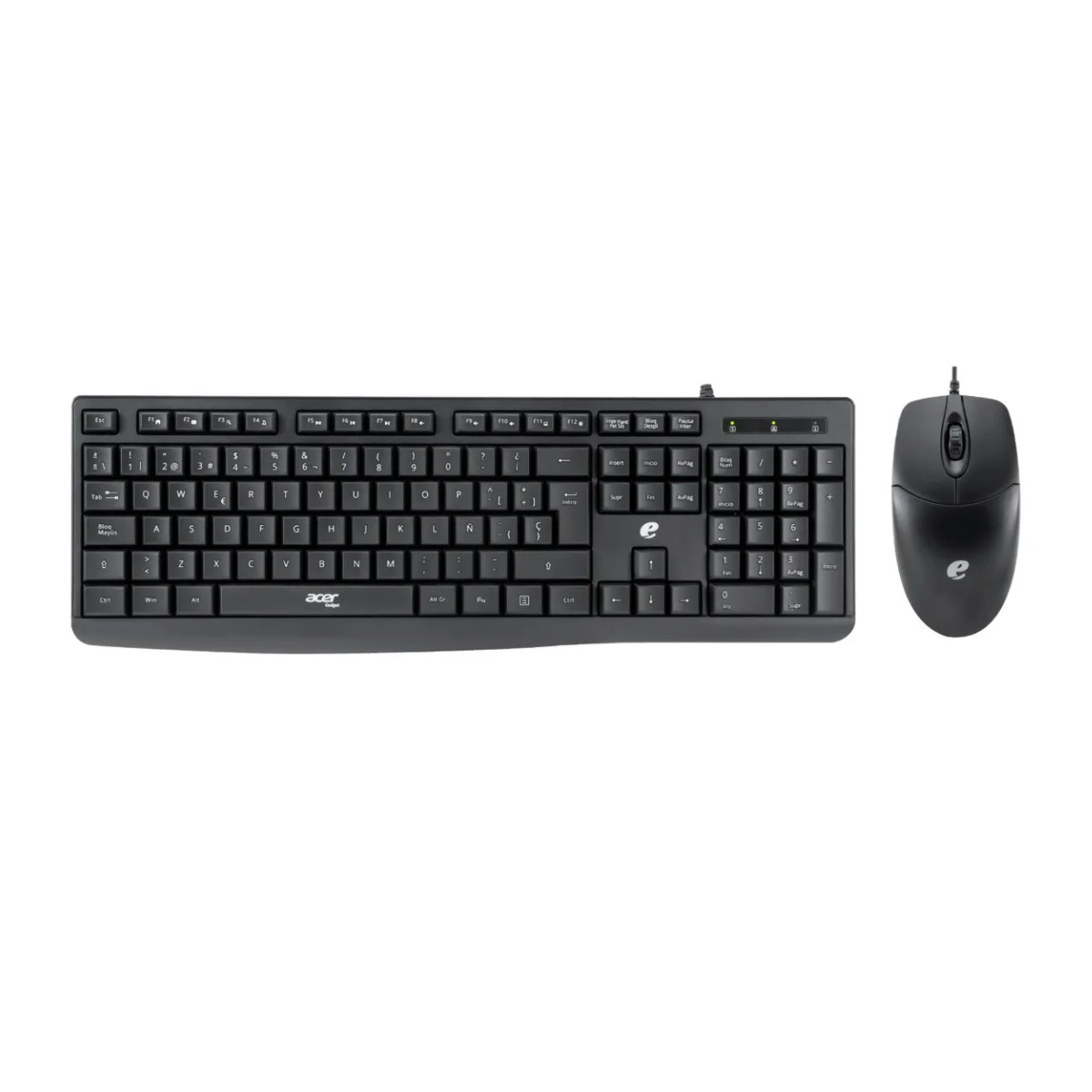 Kit Teclado E Mouse Acer Eak040 Com Fio Usb Padrão Abnt2