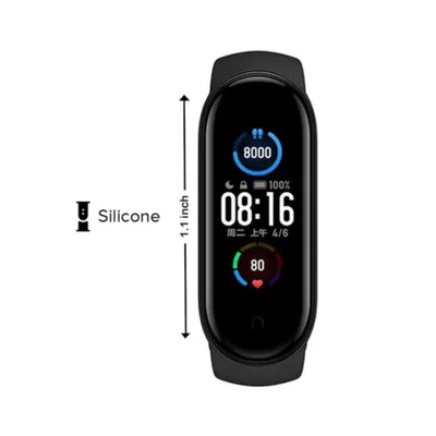 Multiira Preta Para Mi Band 3, Compatível E Flexível