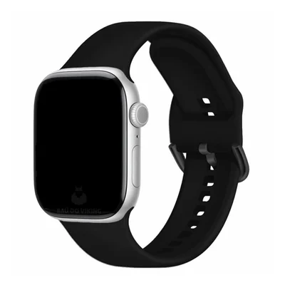 Pulseira Para Smartwatch App 42 Mm Preto Liso Material Durável