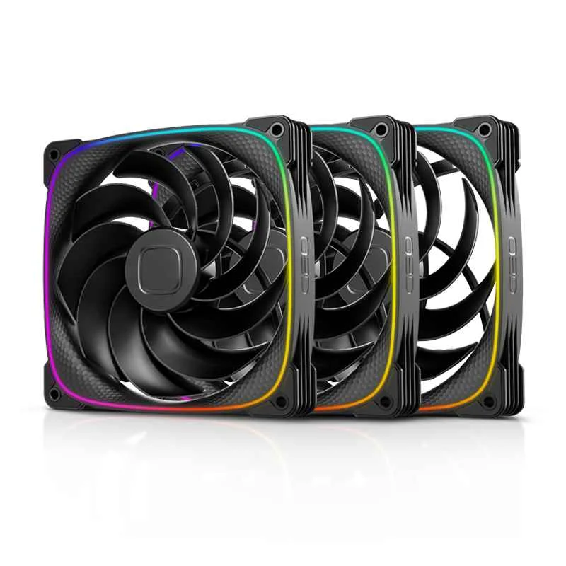 Kit 3 Fans 140mm Reverse Geometric Future Squama 2503r14 RGB 4