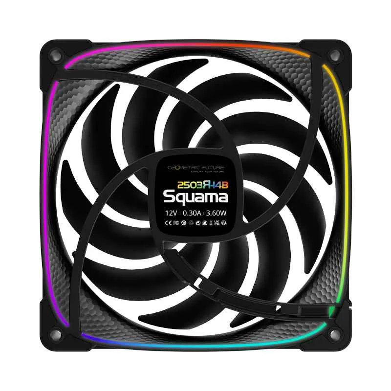 Kit 3 Fans 140mm Reverse Geometric Future Squama 2503r14 RGB 6