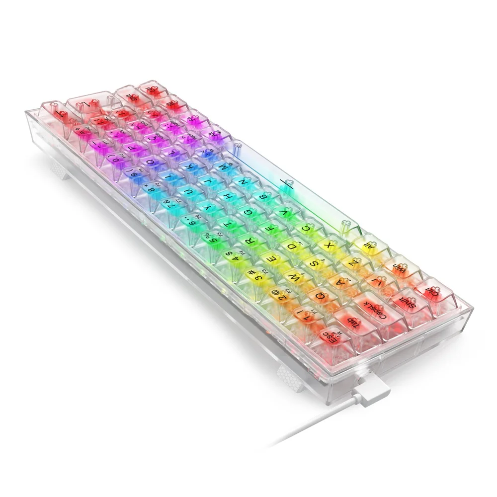 Imagem 5 de 5 do produto Teclado Gamer Redragon Fizz RGB Crystal Switch Crystal Linear K617ct-RGB Pt
