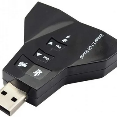 Adaptador Placa De Som Usb 7.1 Entrada P2 (fone E Microfone)
