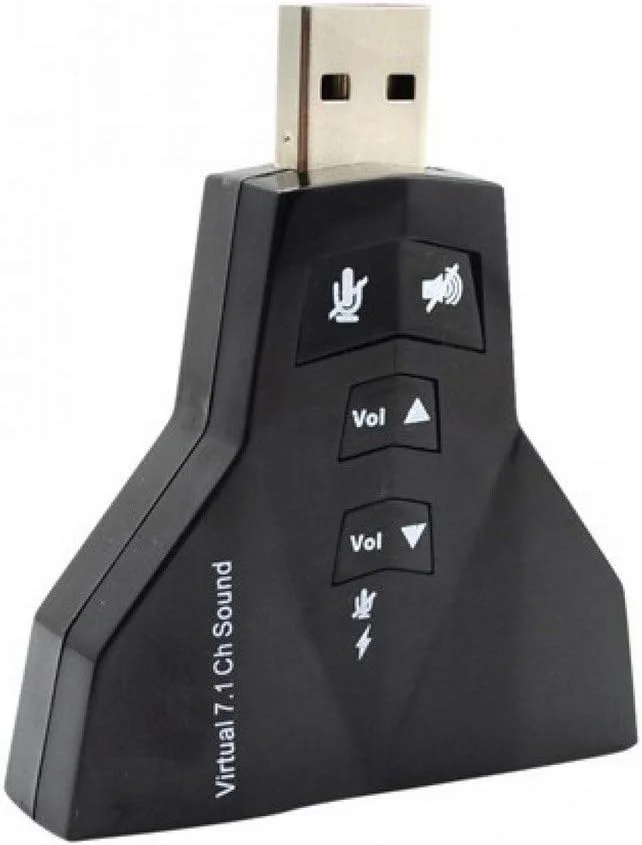Imagem 2 de 3 do produto Adaptador Placa De Som Usb 7.1 Entrada P2 (fone E Microfone)