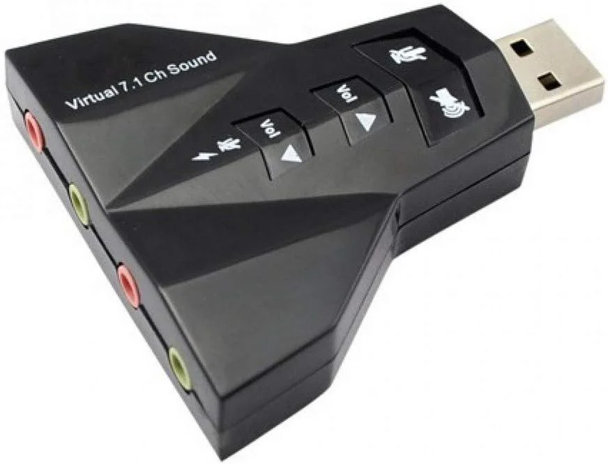 Imagem 3 de 3 do produto Adaptador Placa De Som Usb 7.1 Entrada P2 (fone E Microfone)
